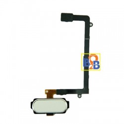 Home Button Flex Cable with Fingerprint Identification Replacement for Galaxy S6 edge / G925 (White)