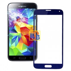High Quality Front Screen Outer Glass Lens for Samsung Galaxy S5 / G900 (Blue)