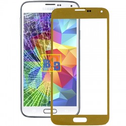 Front Screen Outer Glass Lens for Samsung Galaxy S5 / G900 (Gold)