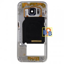 Back Plate Housing Camera Lens Panel Replacement with Side Keys and Speaker Ringer Buzzer for Samsung Galaxy S6 Edge / G925 (Gre