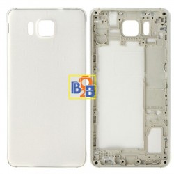 Middle Frame Bezel Replacement with Back Cover for Samsung Galaxy Note 4 mini (White)