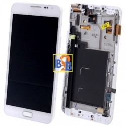 3 in 1 (High Quality LCD with Touch Pad with Front Frame) for Samsung Galaxy Note / i9220 / N7000, White (White)