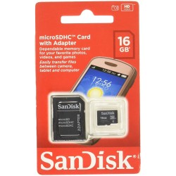 SanDisk microSDHC Memory Card 4 GB (SDSDQM-004G-B35A) with Adaptor