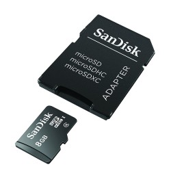 SanDisk microSDHC Memory Card 32 GB (SDSDQM-032G-B35A) with Adaptor