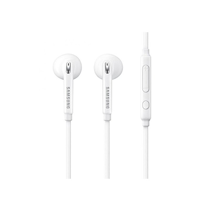 Samsung 3.5mm Earphones w Mic Dual Earbuds In-Ear Stereo Wired White for Samsung Galaxy J3, J5, J7, Note 3 4 5, Edge, S5, S6