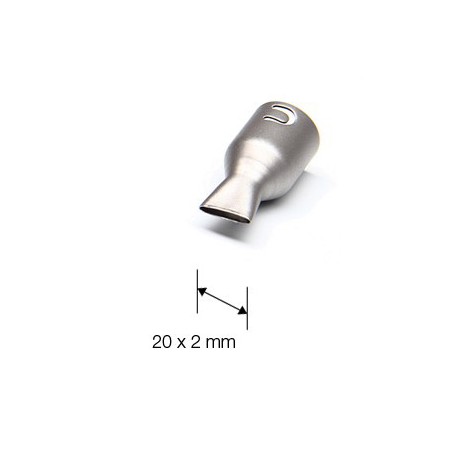 JBC-JN7638 Nozzle for JT Heater Flat - 20 x 2mm