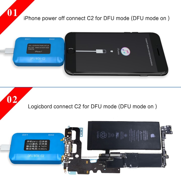 JC-DFU-C2 DFU C2 Box for Boot/Restore iOS Devices