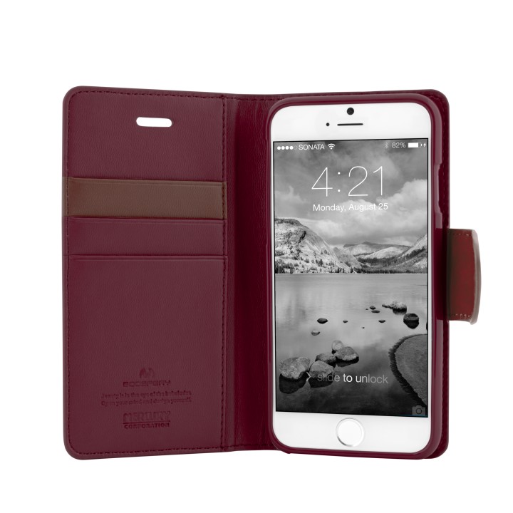 Goospery Sonata Diary Wallet Flip Cover Case by Mercury for Apple iPhone 4S