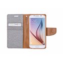 Goospery Canvas Diary Wallet Flip Cover Case by Mercury for Samsung Galaxy A7 (A700)