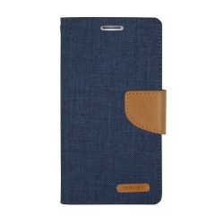 Goospery Canvas Diary Wallet Flip Cover Case by Mercury for Apple iPhone 4S