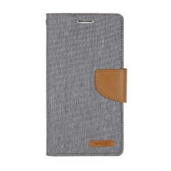 Goospery Canvas Diary Wallet Flip Cover Case by Mercury for Apple iPad 2