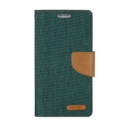Goospery Canvas Diary Wallet Flip Cover Case by Mercury for Apple iPad 2